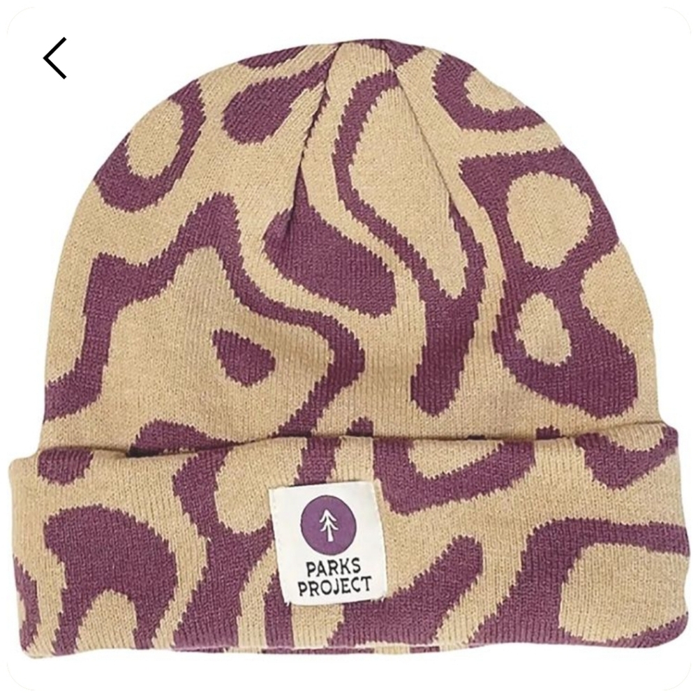 Parks Project Tan and Purple Adventure Beanie